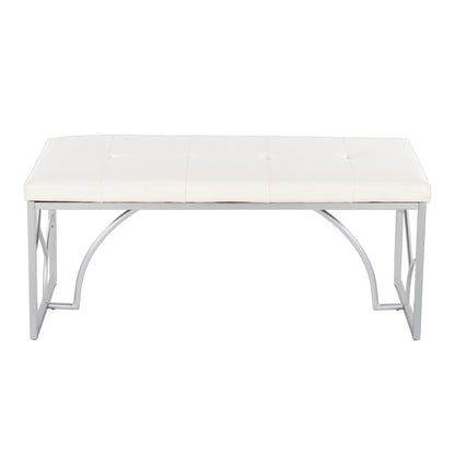 Constellation - Contemporary Bench - Silver / White