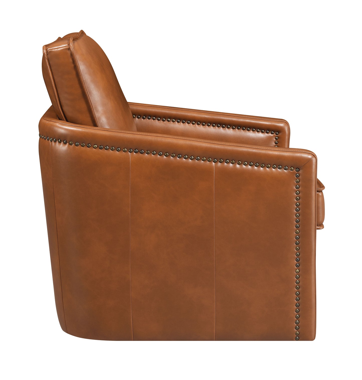 Rocha - Leather Aire Swivel Chair With Glider - Brown