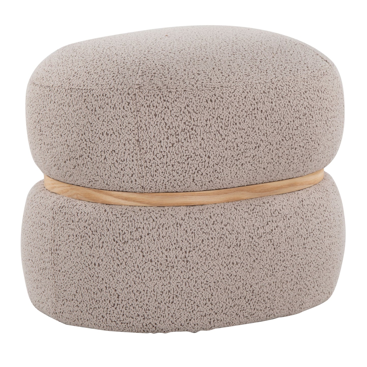 Cinch - Contemporary Pouf Ottoman - Beige / Natural