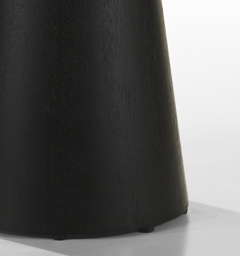 Jasper - Round Console Table - Ebony Black