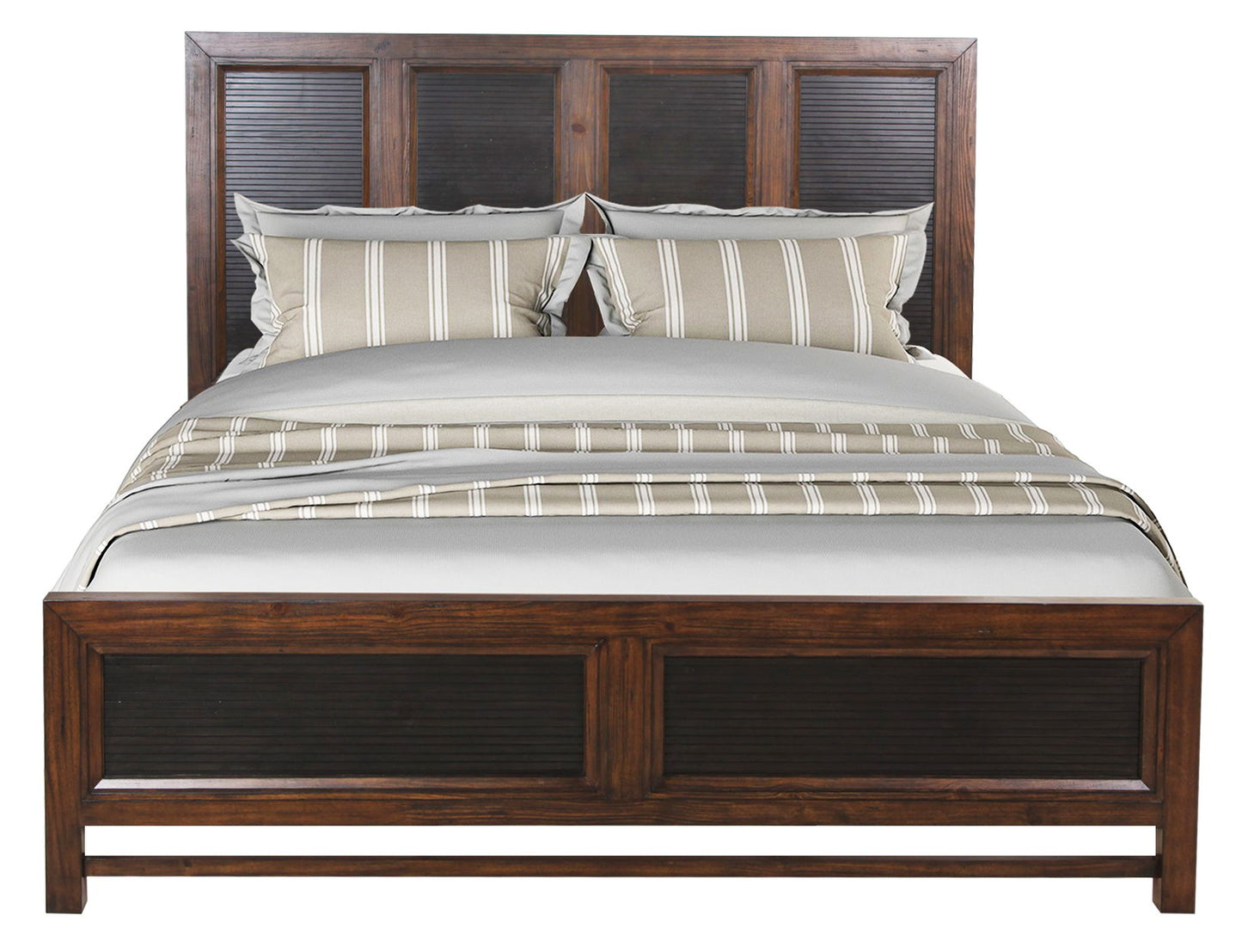 Branson - Queen Size Panel Bed, Two Tone - Brown