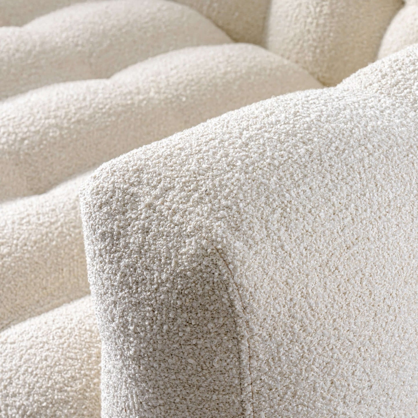 Eden - Modern Tufted Chesterfield Sofa - Cream