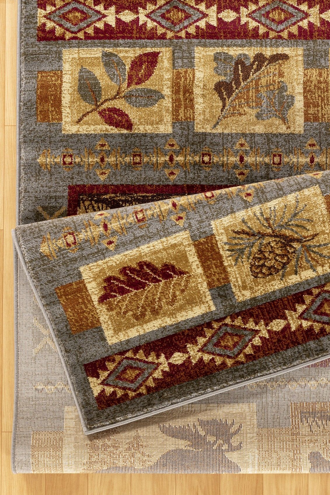 Nature's Nest - 7'10" X 10'3" Polyester, Lodge Area Rug - Multi