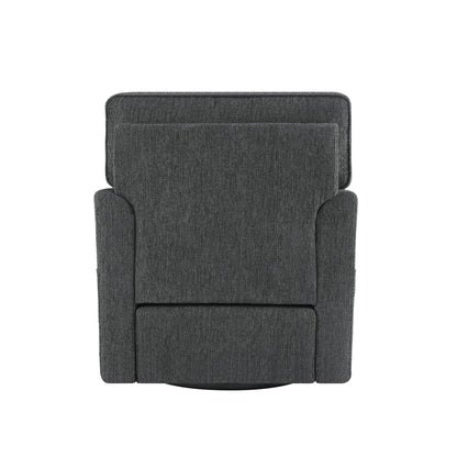 360 Degree Swivel Chair Accent Barrel Armchair With Side Pockets, Compact Design For Living Room, Bedroom, Office - Gray