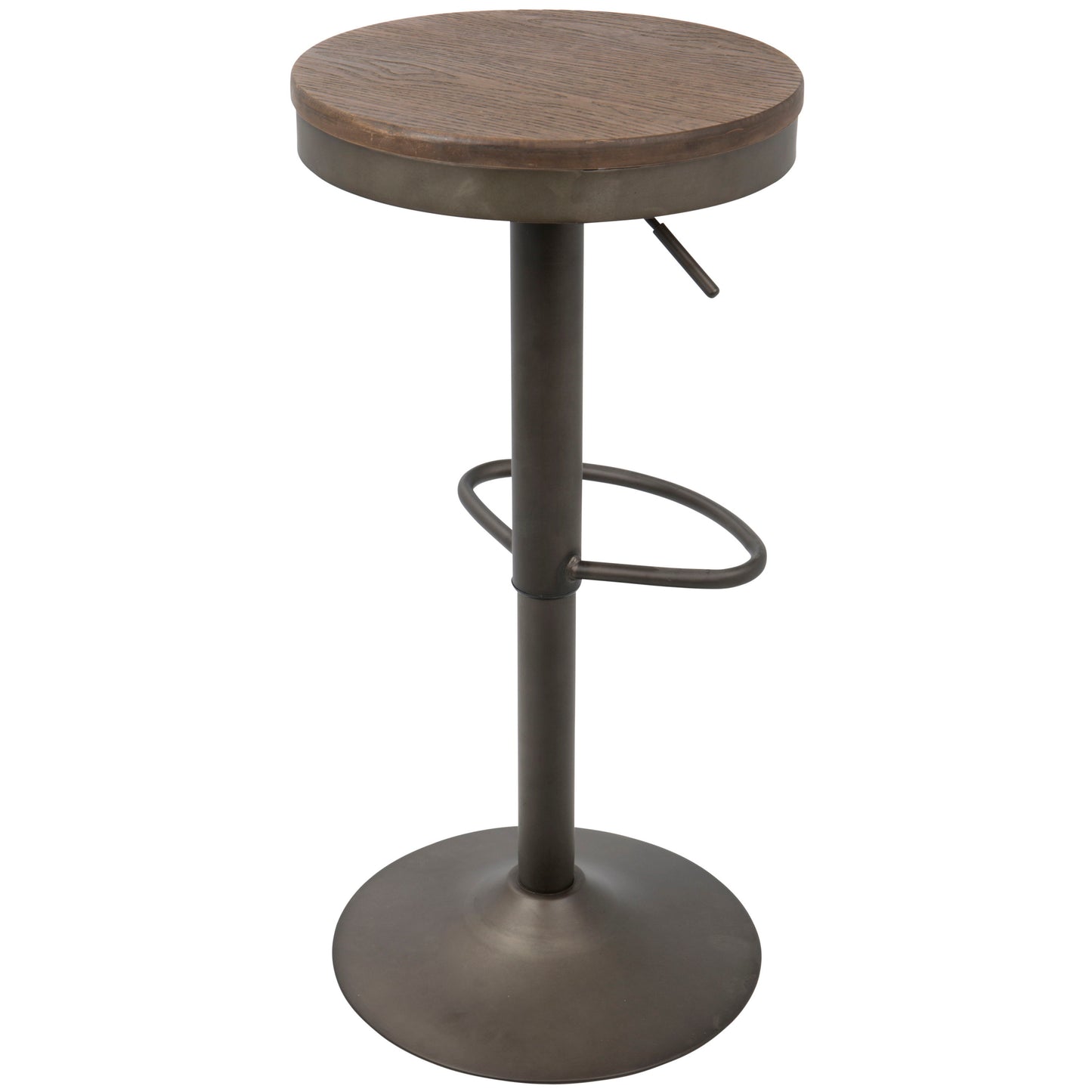 Dakota - Industrial Adjustable Barstool (Set of 2) - Antique / Brown