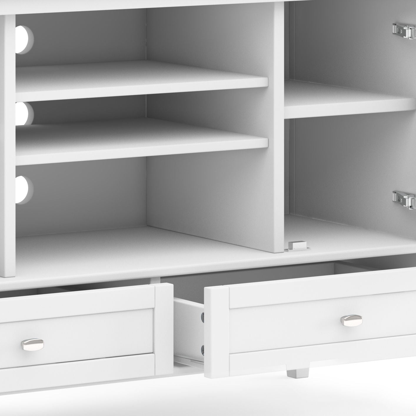 Warm Shaker - Handcrafted TV Media Stand - White