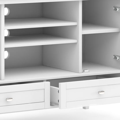 Warm Shaker - Handcrafted TV Media Stand - White