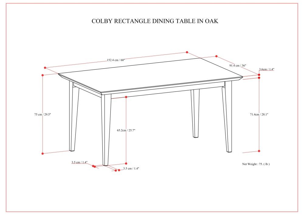 Colby - Dining Table - Oak