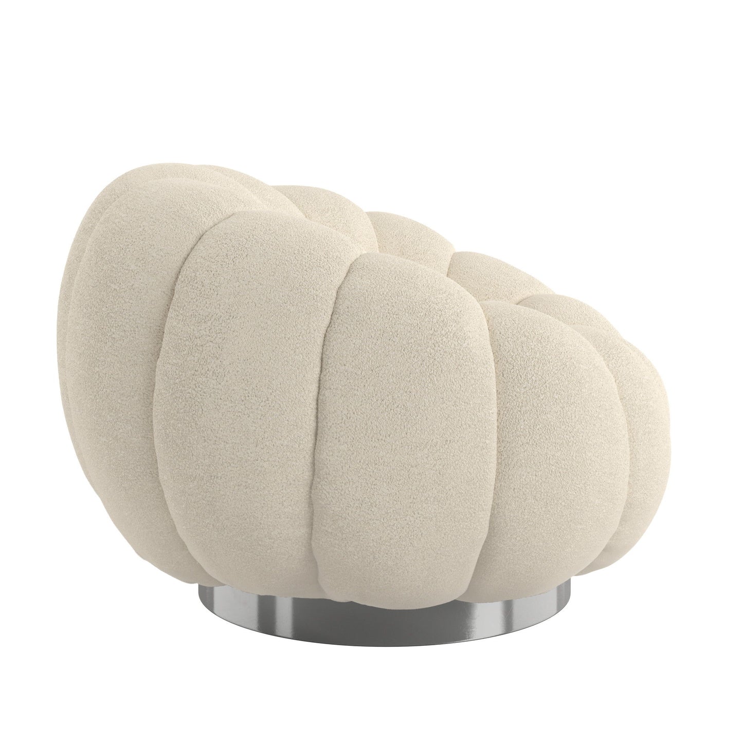 Lillie - Pumpkin Swivel Accent Chair - White