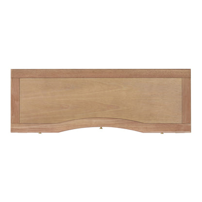 Dauphin - 3 Drawer Executive Desk - Natural Brown