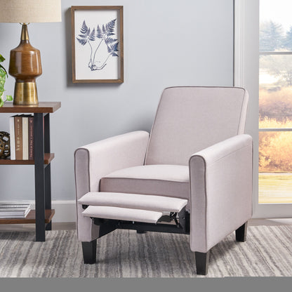 Recliner Push Back Chair For Elegant Home - Beige