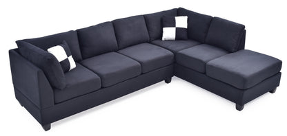 Malone - Sectional Upholstered - Black