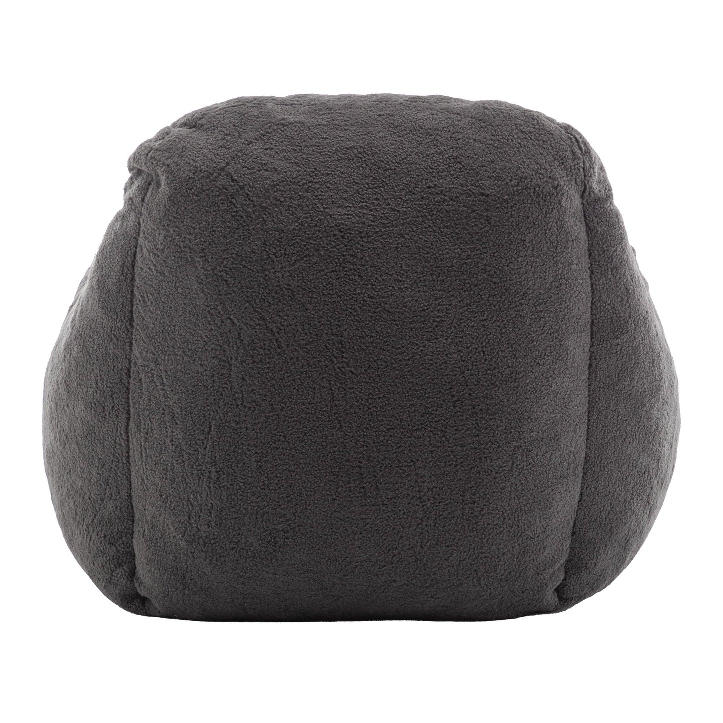 Comfy Bean Bag Chair With Filler, Tufted Memory Foam Sofa Teddy Fabric, Fluffy And Cozy Seating For Dorm, Apartment, Or Living Room - Dark Gray