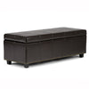 Kingsley - Large Storage Ottoman - Coffee Brown