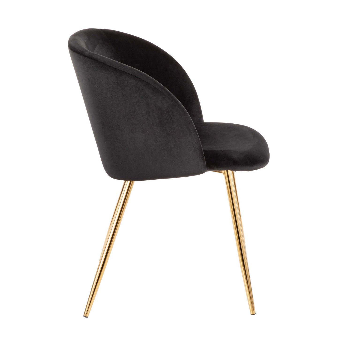 Fran - Contemporary Chair (Set of 2) - Gold / Black