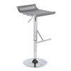 Mirage Ale - Contemporary Adjustable Bar Stool - Chrome / Silver Mesh