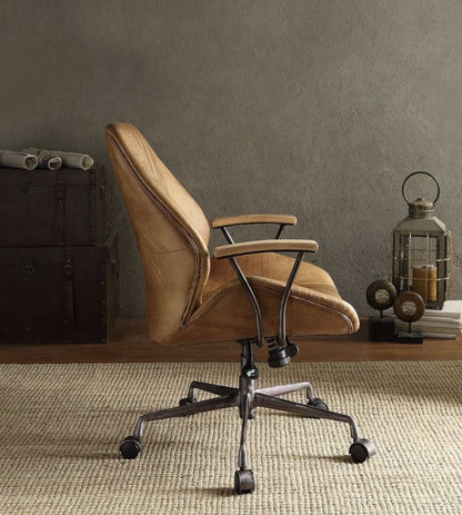 Hamilton - Top Grain Leather Office Chair - Coffee