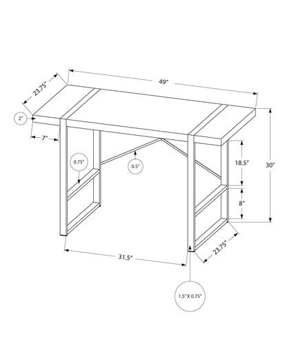 Computer Desk For Home Office, Laptop, Versatile Placement - Gray
