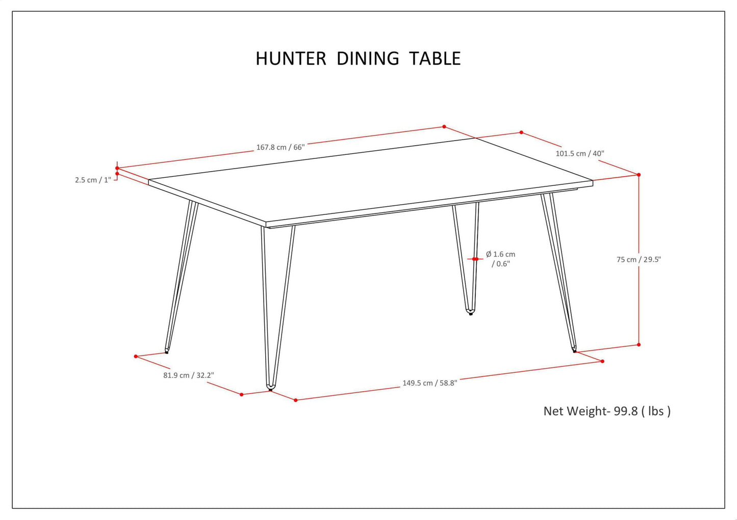Hunter - Dining Table - Natural