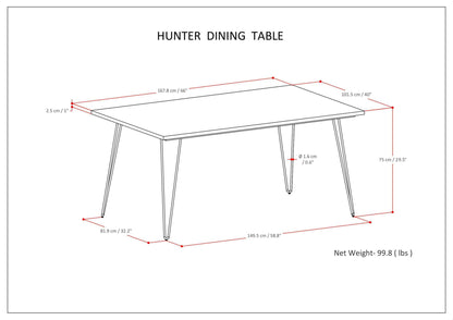 Hunter - Dining Table - Natural