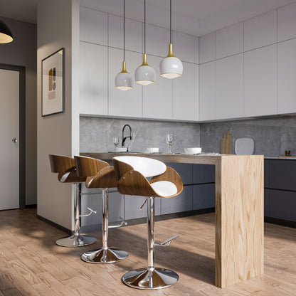 Amery - Adjustable Swivel Bar Stool - White