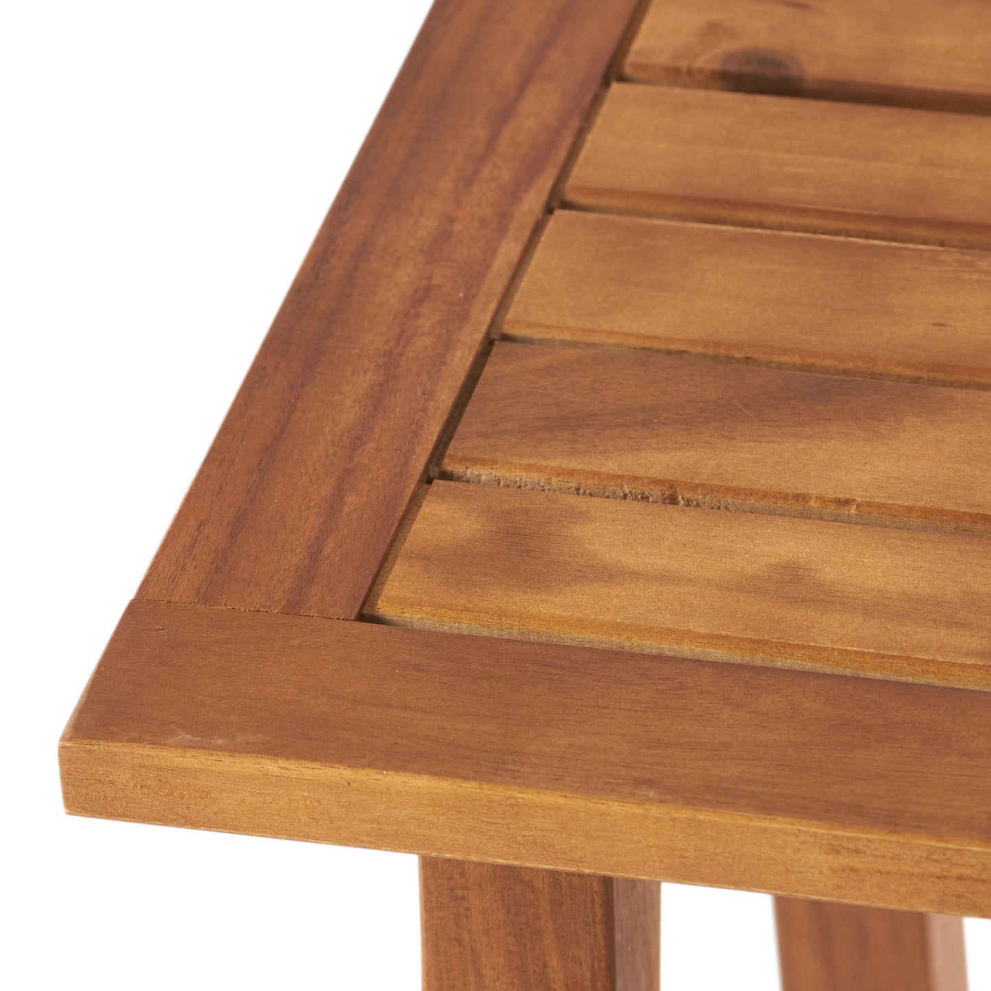 Kinesis - Outdoor Side Table With Slatted Top And Wood Frame - Teak