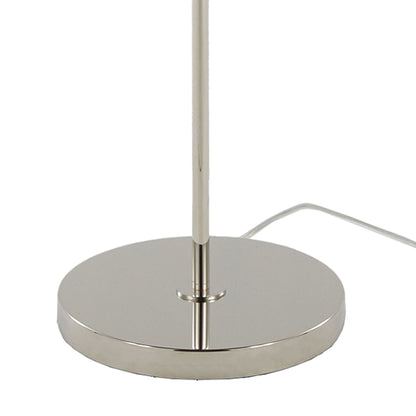 Metro - Contemporary Floor Lamp - Polished Nickel / Clear Seeded