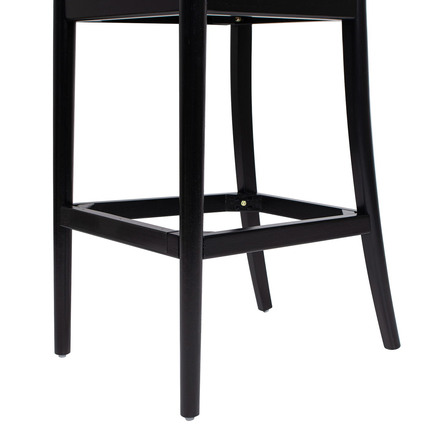 Panama - Curved Back Cane Bar Stool (Set of 2) - Ebony Black