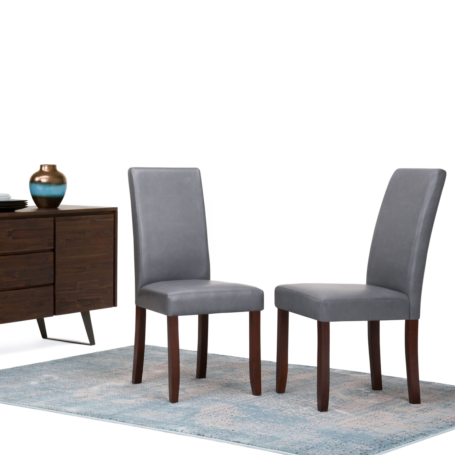 Acadian - Parson Dining Chair (Set of 2) - Stone Gray