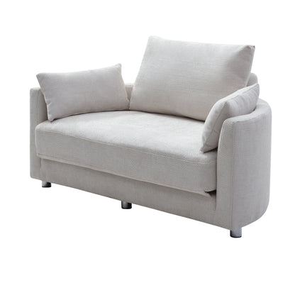 Multi-Functional Foldable Sleeper Sofa Bed, Floor Sofa Chair Bed, Circular Adjustable Futon Sitting And Sleeping Sofa - White