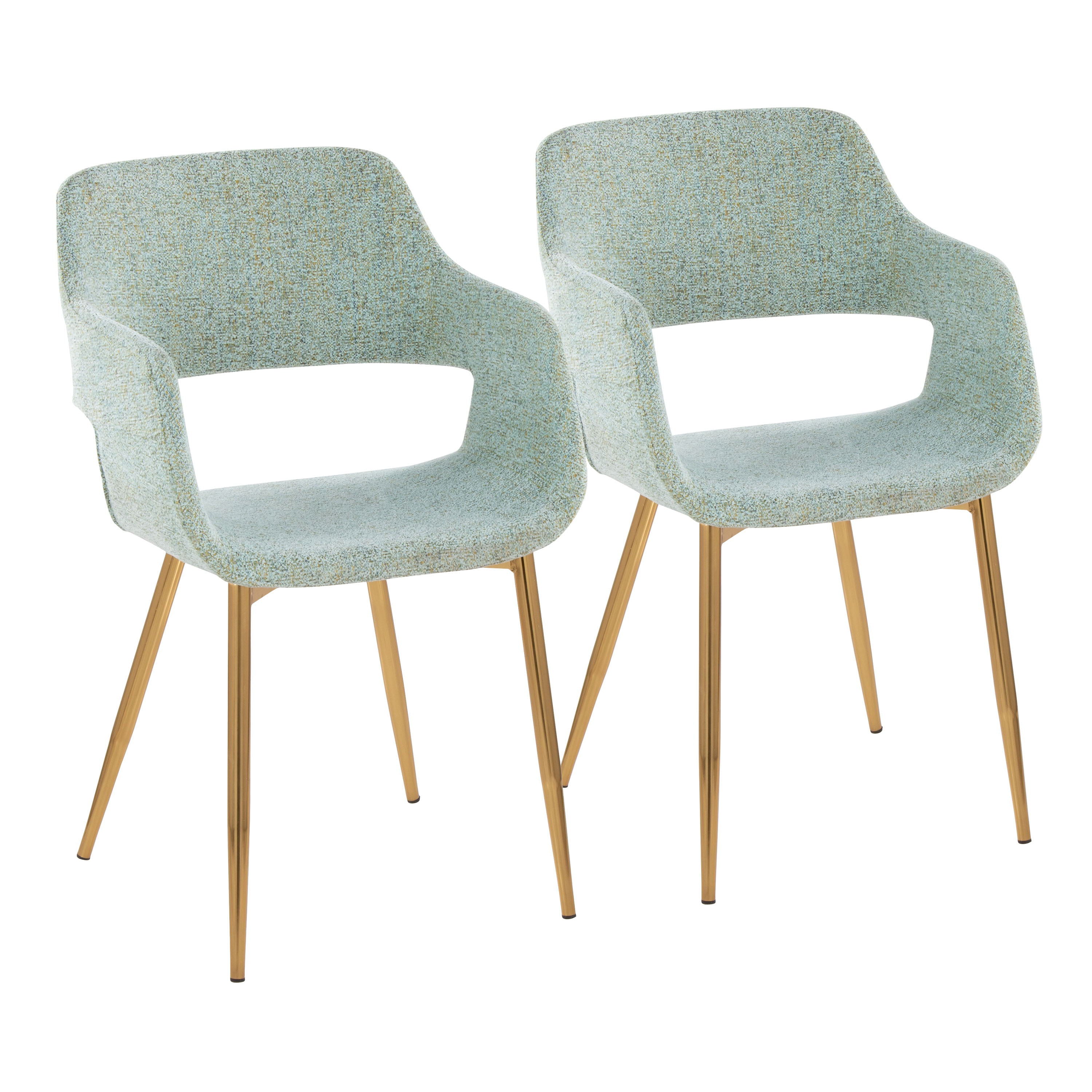 Margarite - Contemporary Dining / Chair (Set of 2) - Gold / Light Green