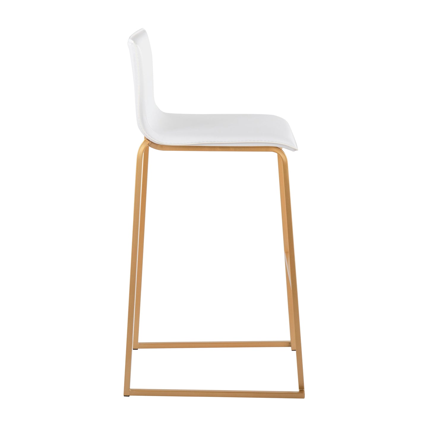 Mara - Contemporary Barstool (Set of 2) - Gold / White