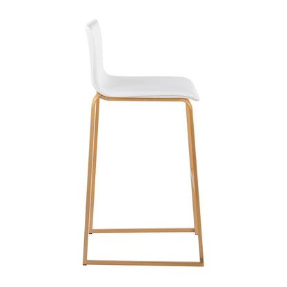 Mara - Contemporary Barstool (Set of 2) - Gold / White