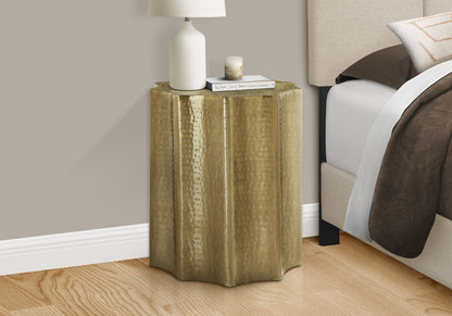 Drum Accent Side Table, Elegant Design Modern - Gold