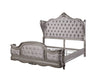 Ariadne - California King Velvet Bed - Antique Silver