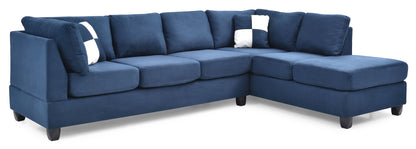 Malone - Sectional - Navy Blue