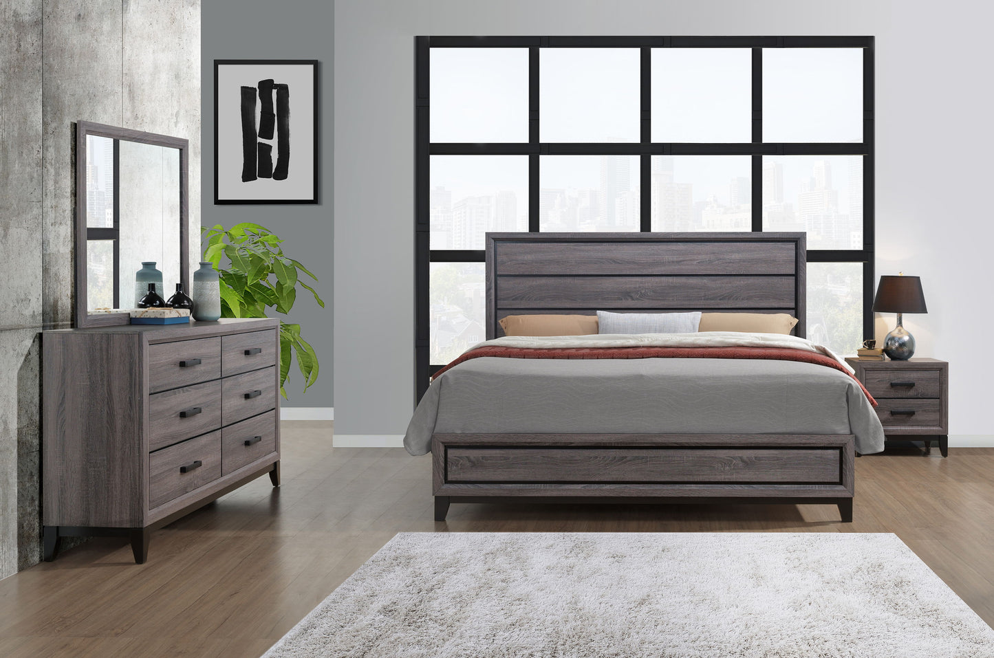 Mirage - Full Bed - Gray
