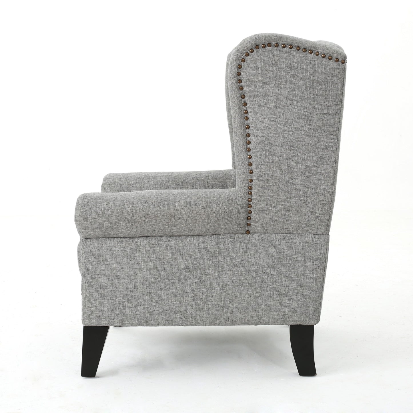 Upholstered Accent Chair, Mid Century Modern Arm Chair, Reading Chair For Living Room, Bedroom - Gray