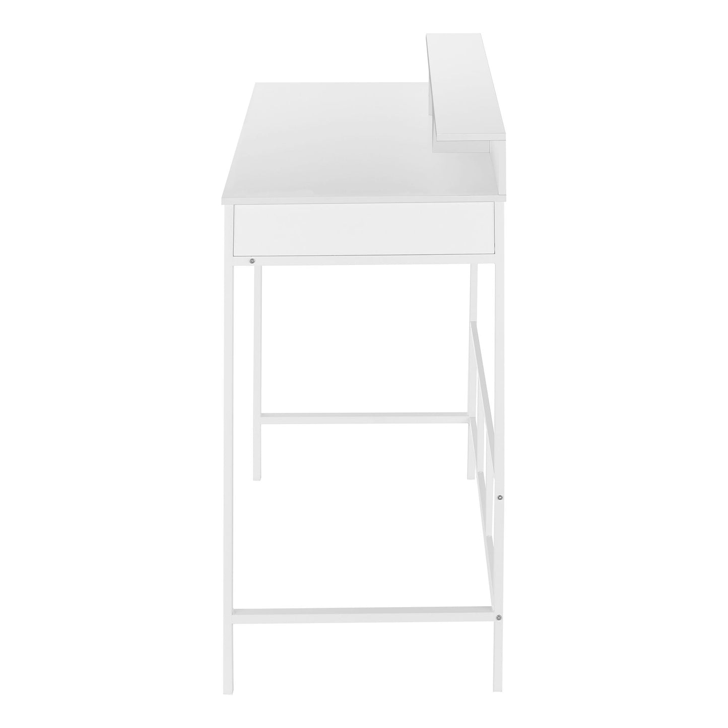Computer Desk, Home Office, Standing, Storage Shelves, Laptop, Contemporary & Modern - White