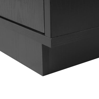Storage Cabinet With Door For Living Room, Dining Room, Study - Black
