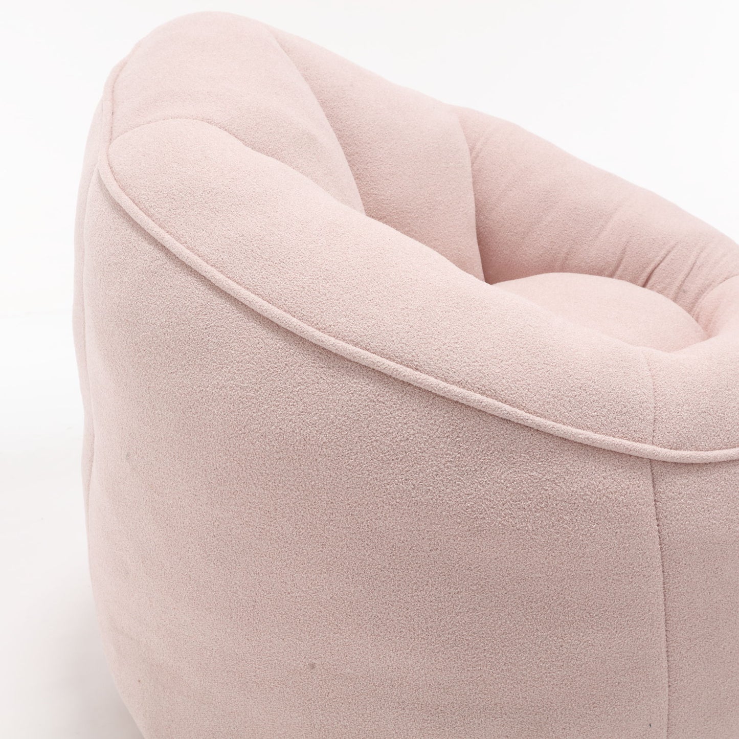 Bedding Bean Bag Sofa Chair High Pressure Foam Bean Bag Chair Adult Material With Padded Foam Padding Compressed Bean Bag With Footrest - Pink
