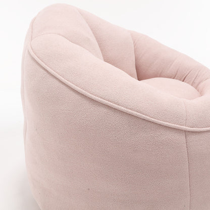Bedding Bean Bag Sofa Chair High Pressure Foam Bean Bag Chair Adult Material With Padded Foam Padding Compressed Bean Bag With Footrest - Pink