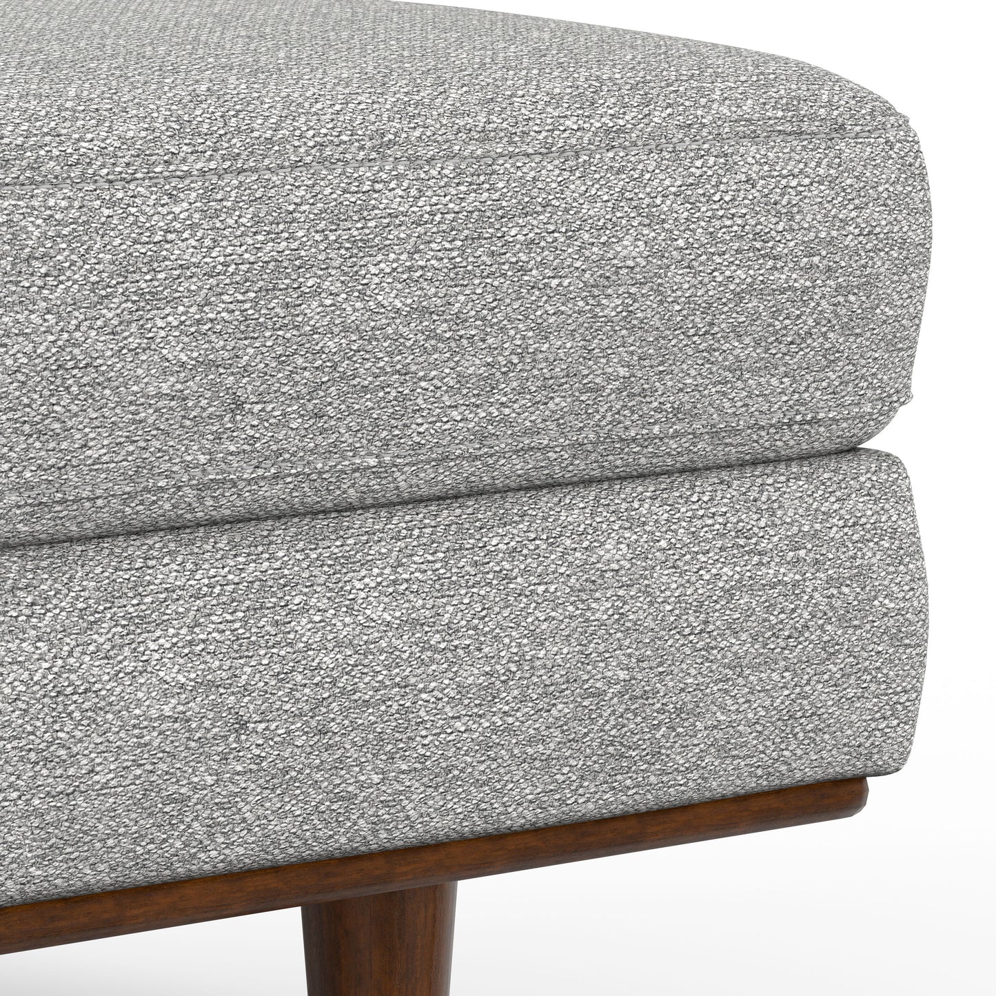 Morrison - Large Rectangular Ottoman - Mist Gray