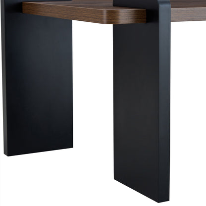 Walnut Colored Coffee Table, Suitable For Modern Minimalist Living Rooms - Walnut