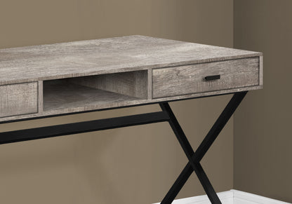 Computer Desk For Home Office, Laptop, Storage Drawers, Modern - Taupe