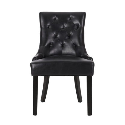Cheney - Dining Chair (Set of 2) - Contemporary Style With Tufted Diamond Stitching - Black