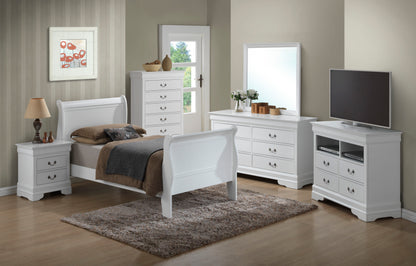 Twin Bed Traditional Charming - White