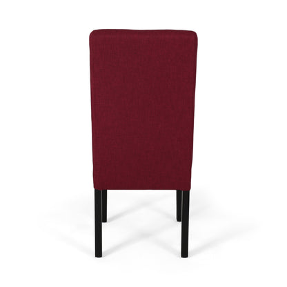 Pertica - Dining Chair Upholstered Armless Chairs (Set of 2) - Red