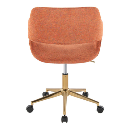 Margarite - Contemporary Task Chair - Gold / Orange