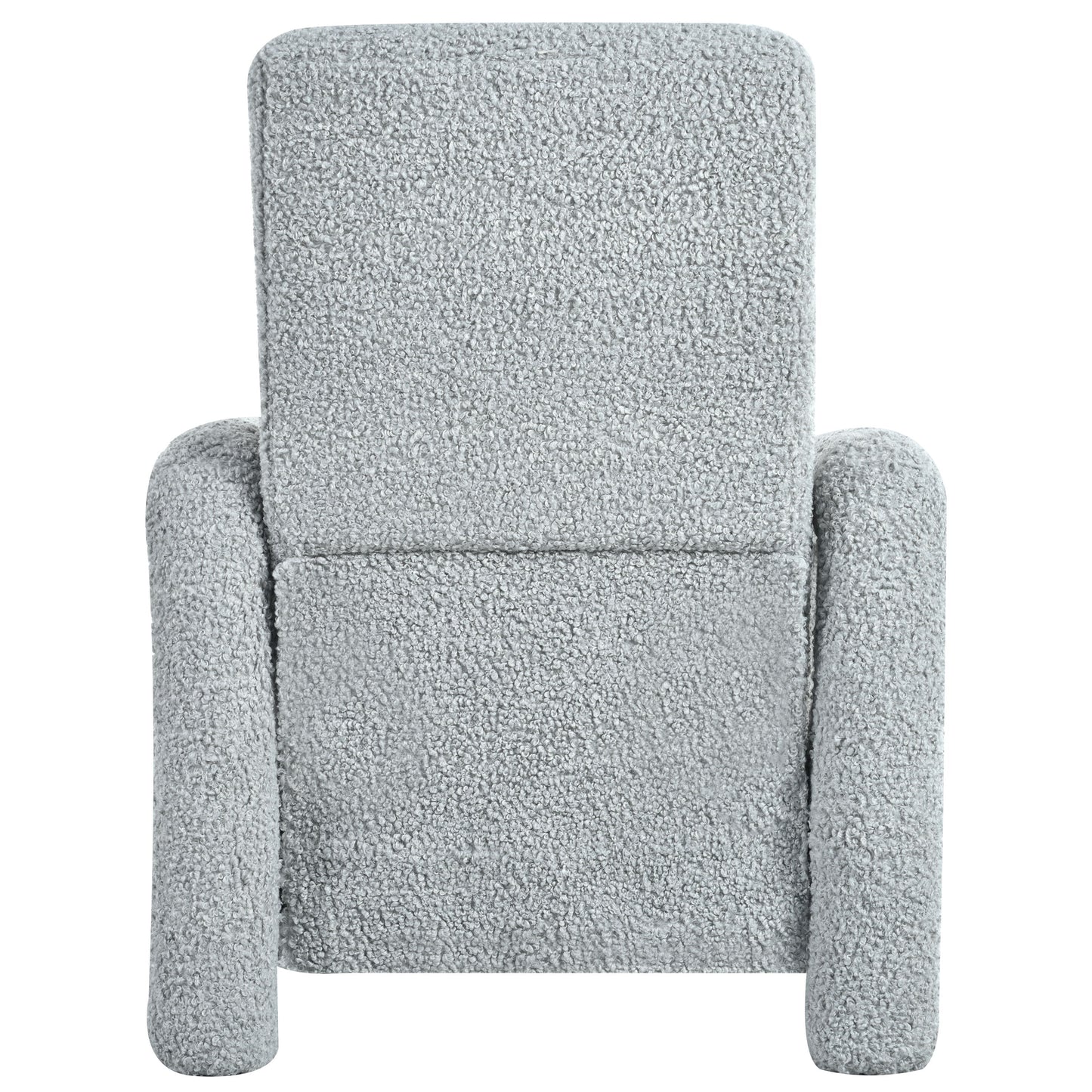 Push Back Recliner Armchair Upholstered Single Sofa With Adjustable Backrest For Living Room - Light Gray